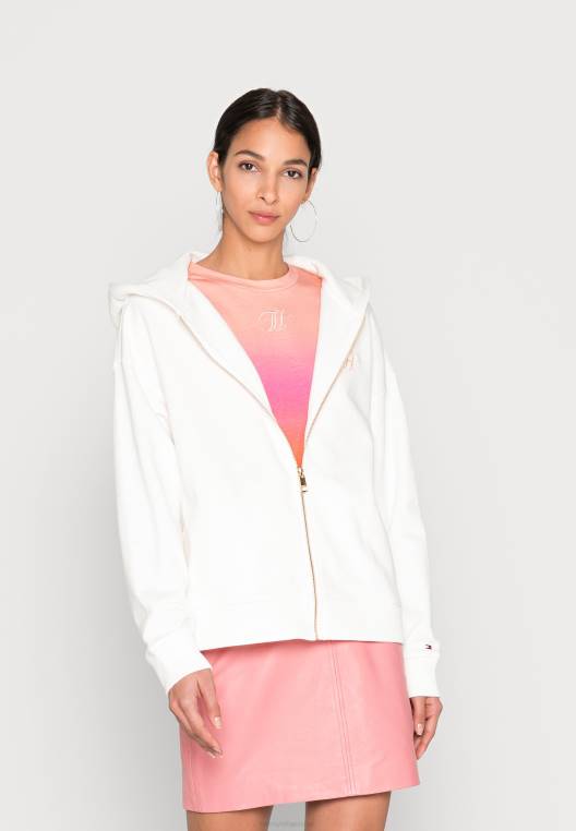 סווטשירט רגוע עם רוכסן קפוצ'ון עם רוכסן NX204901 אקרו Tommy Hilfiger