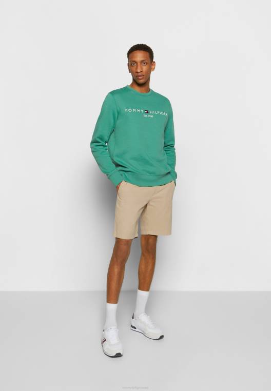 מכנסי חגורת ברוקלין NX204914 באטיק חאקי Tommy Hilfiger