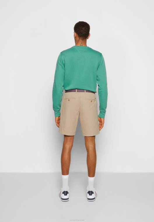 מכנסי חגורת ברוקלין NX204914 באטיק חאקי Tommy Hilfiger