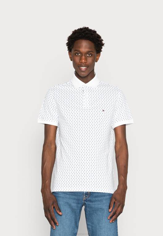 חולצת מיקרו פולו NX204918 שמיים לבנים/מדבריים Tommy Hilfiger