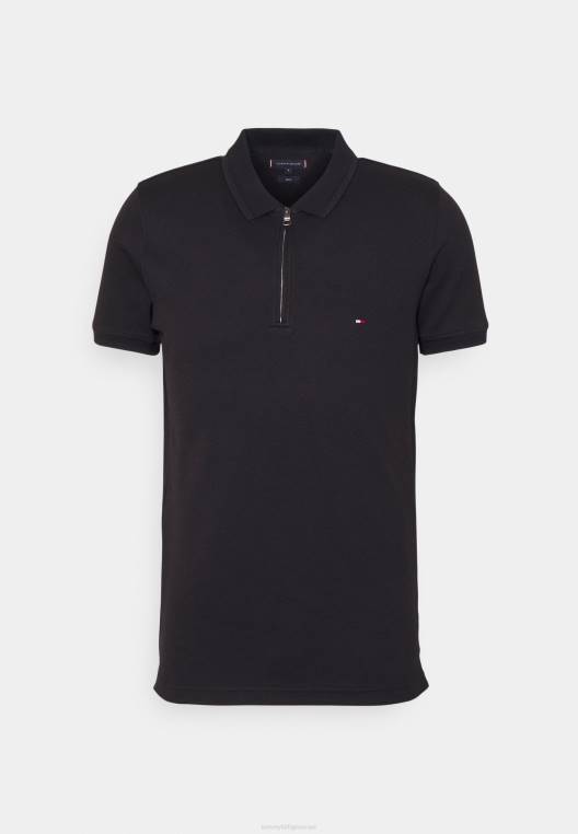 חולצת פולו דקה עם רוכסן NX204920 שָׁחוֹר Tommy Hilfiger