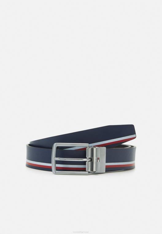 חגורה הפיכה דנטון NX204922 שחור/תאגידי Tommy Hilfiger