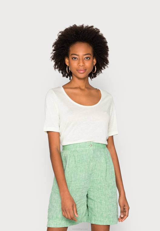 סקופ חולצת טריקו בסיסית NX204927 מבטא ירוק Tommy Hilfiger