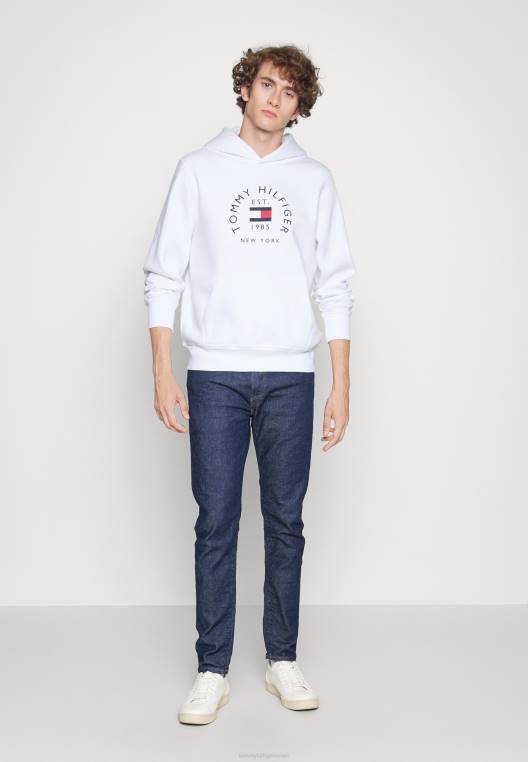 סווטשירט קפוצ'ון דגל NX204931 לבן Tommy Hilfiger