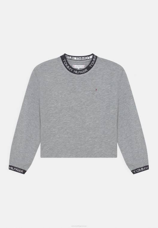 סווטשירט ממותג NX204934 אפור בהיר Tommy Hilfiger