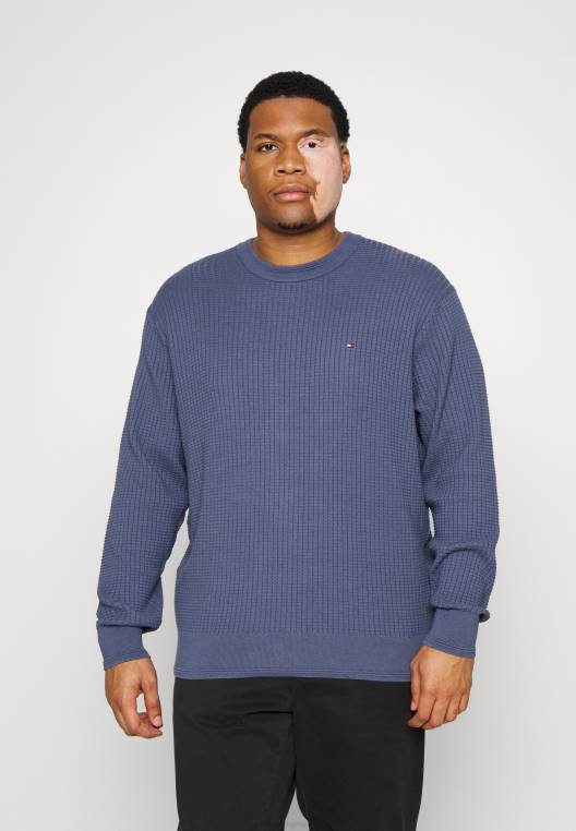 מגשר מבנה רשת צוואר צוואר NX204940 אינדיגו דהוי Tommy Hilfiger