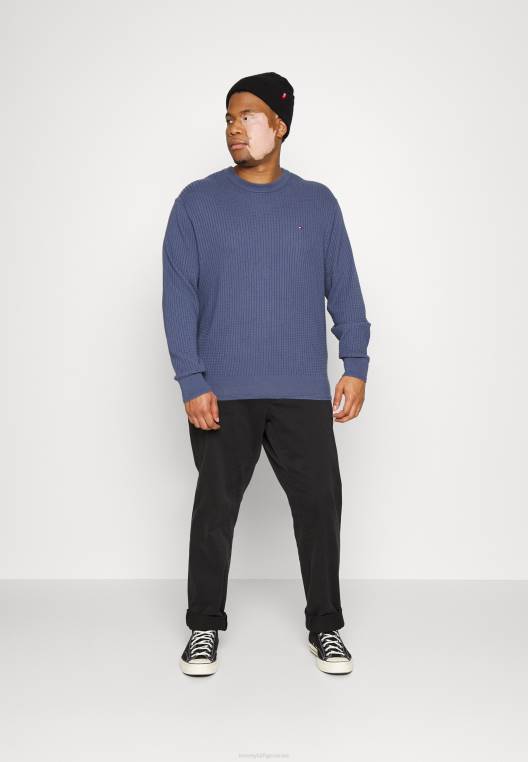 מגשר מבנה רשת צוואר צוואר NX204940 אינדיגו דהוי Tommy Hilfiger