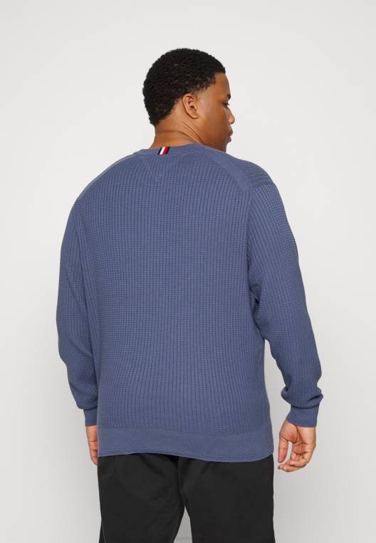 מגשר מבנה רשת צוואר צוואר NX204940 אינדיגו דהוי Tommy Hilfiger