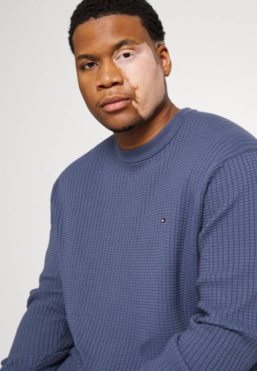 מגשר מבנה רשת צוואר צוואר NX204940 אינדיגו דהוי Tommy Hilfiger