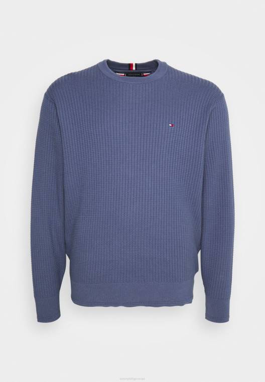 מגשר מבנה רשת צוואר צוואר NX204940 אינדיגו דהוי Tommy Hilfiger