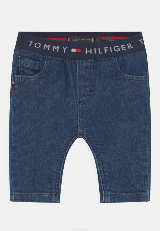 מכנסי תינוק יוניסקס ג'ינס בכושר רגוע NX204941 ג'ינס כחול Tommy Hilfiger