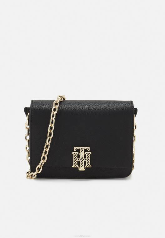 מוצלב מתאר על פני תיק הגוף NX204942 שָׁחוֹר Tommy Hilfiger