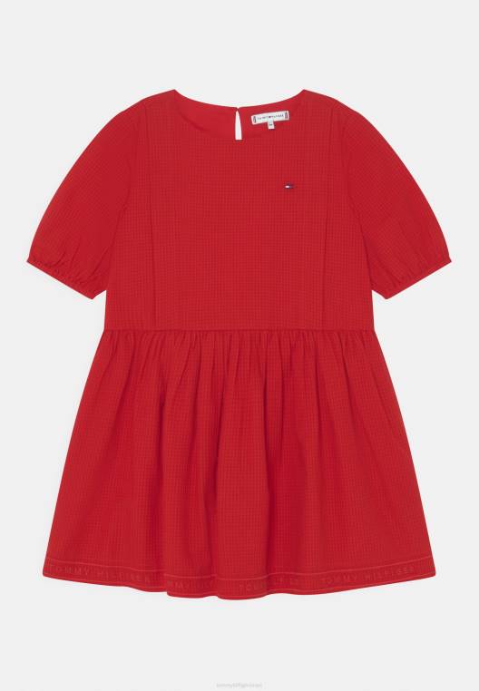 שמלת חולצת שמלת דובי רשת NX204961 ארגמן עמוק Tommy Hilfiger