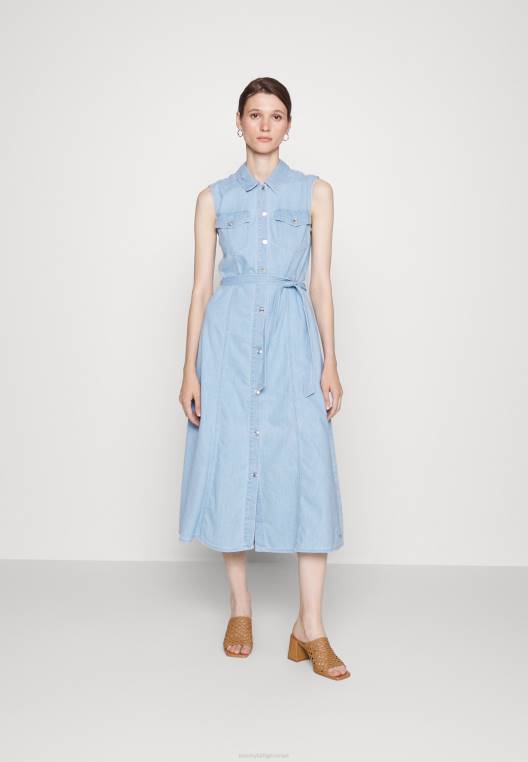 שמלת מתרחבים בכושר שמלת ג'ינס מידי NX204964 ג'ינס תכלת Tommy Hilfiger