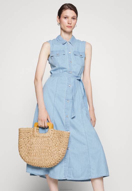 שמלת מתרחבים בכושר שמלת ג'ינס מידי NX204964 ג'ינס תכלת Tommy Hilfiger