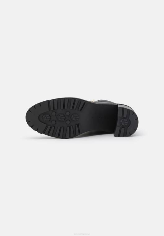 מגפי שרוכים חיצוניים עם עקבים גבוהים NX204997 שָׁחוֹר Tommy Hilfiger