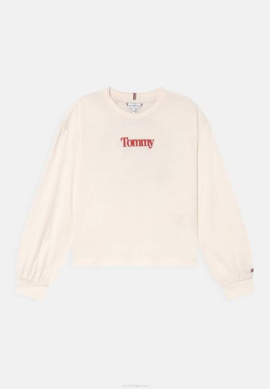 חולצה נצחית עם שרוולים ארוכים NX204998 לבן עתיק Tommy Hilfiger