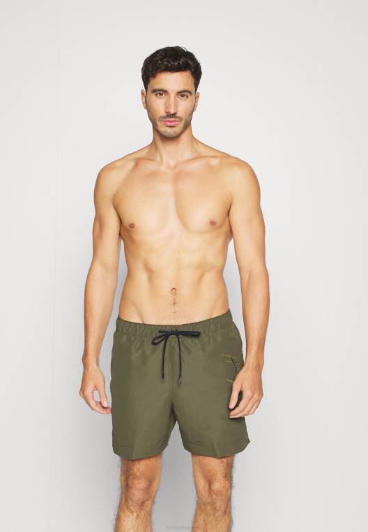 מכנסי שחייה עם שרוך בינוני NX205042 צבא ירוק Tommy Hilfiger