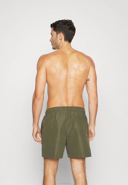 מכנסי שחייה עם שרוך בינוני NX205042 צבא ירוק Tommy Hilfiger