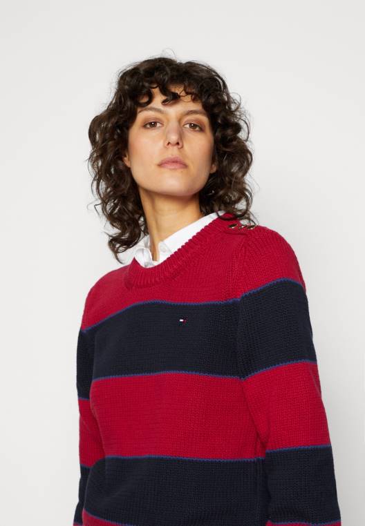 מגשר כפתורים עם פסים NX205043 רויאל ברי Tommy Hilfiger