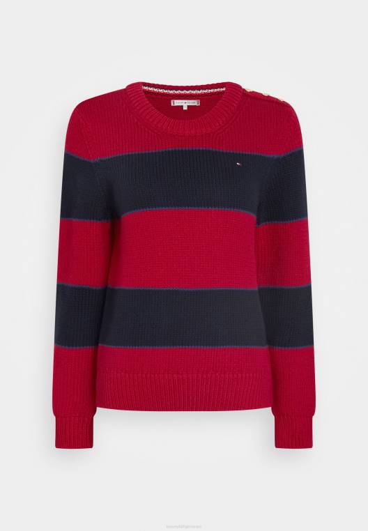 מגשר כפתורים עם פסים NX205043 רויאל ברי Tommy Hilfiger