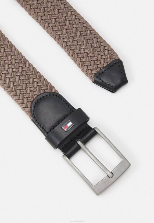 חגורה קלועה של אדן NX205065 בז' Tommy Hilfiger
