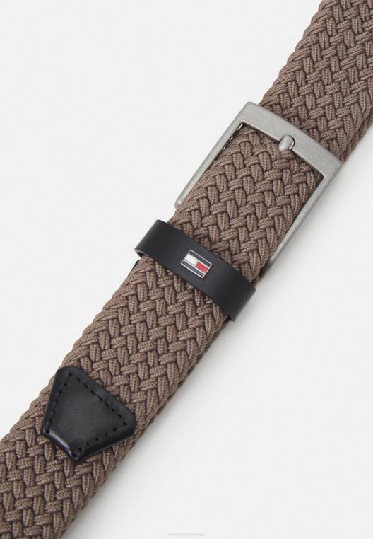 חגורה קלועה של אדן NX205065 בז' Tommy Hilfiger