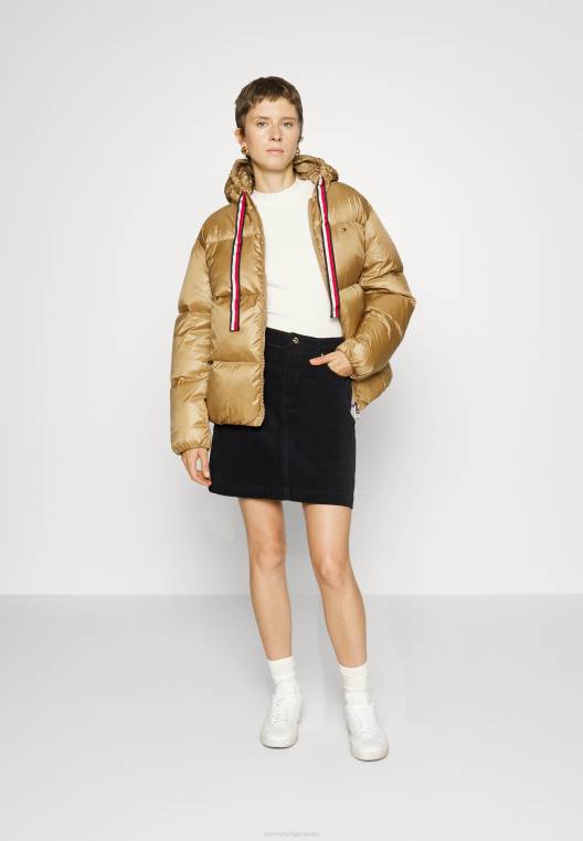 מעיל פוך מרופד NX205082 חאקי כפרי Tommy Hilfiger