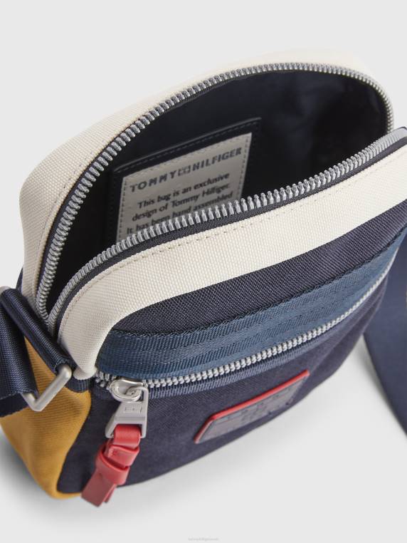 תיק כתב קטן NX20508 חיל הים/צהוב Tommy Hilfiger