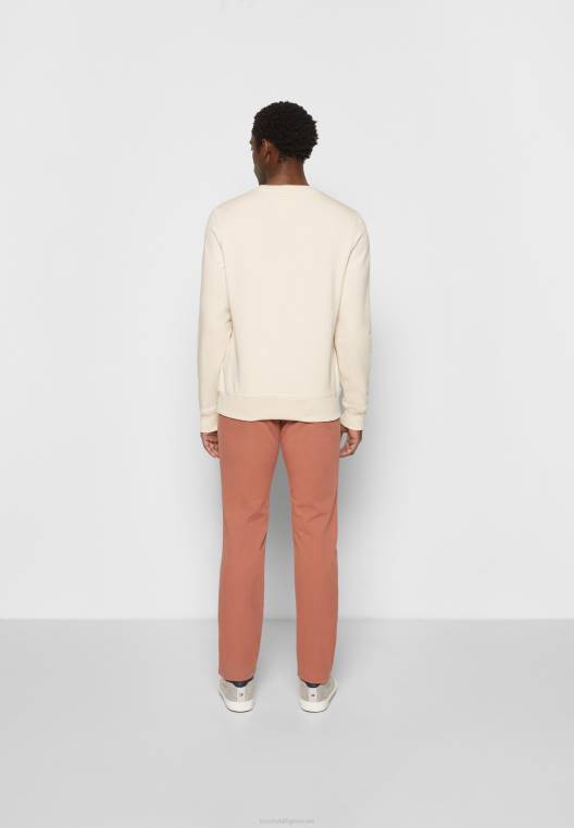 סווטשירט צווארון עם תפר ניגודי NX205093 נוצה לבן Tommy Hilfiger