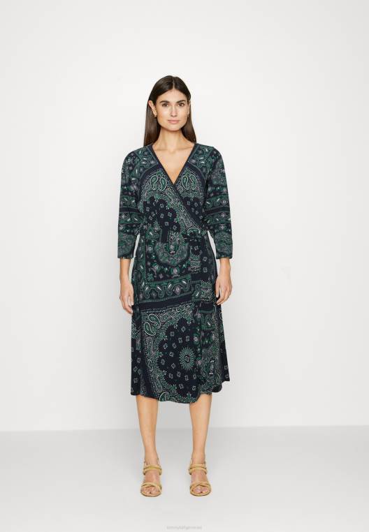 שמלת יום שמלת בנדנה מעטפת לברך NX205095 שמיים מדבריים Tommy Hilfiger