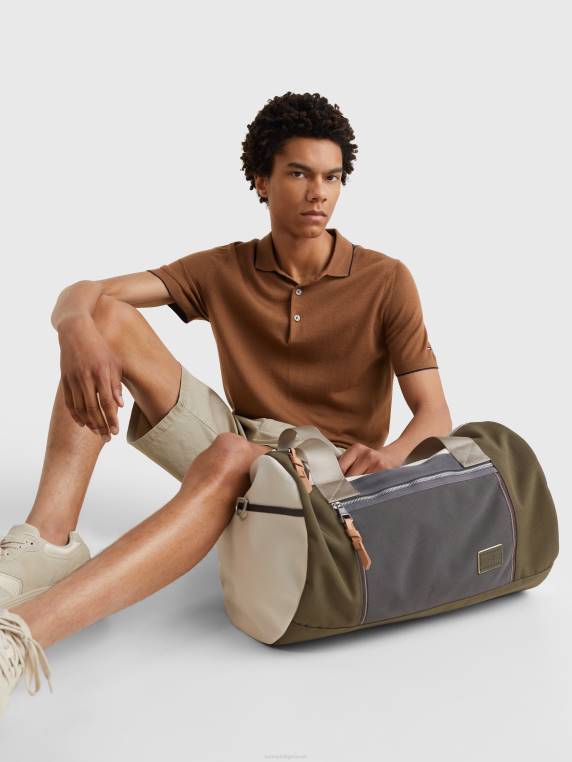 שקית דאפל חסומה בצבע NX20514 צבא/שנהב Tommy Hilfiger