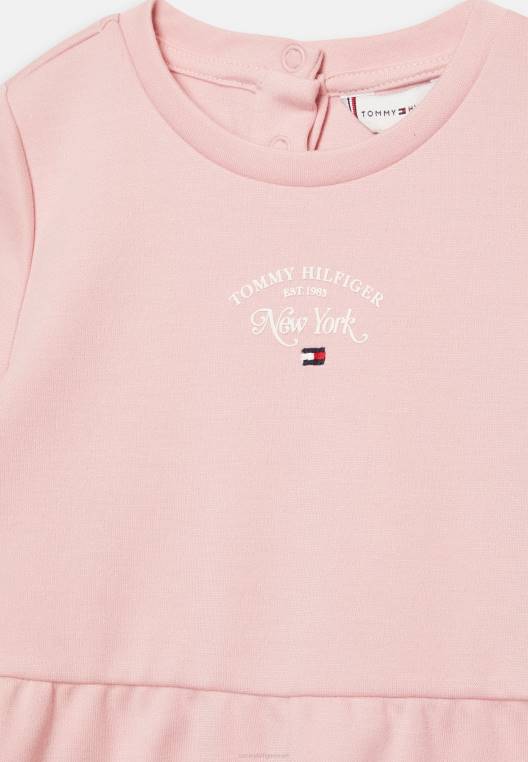 תסריט שמלת פונטו שמלת ג'רסי NX205155 גוון ורוד Tommy Hilfiger