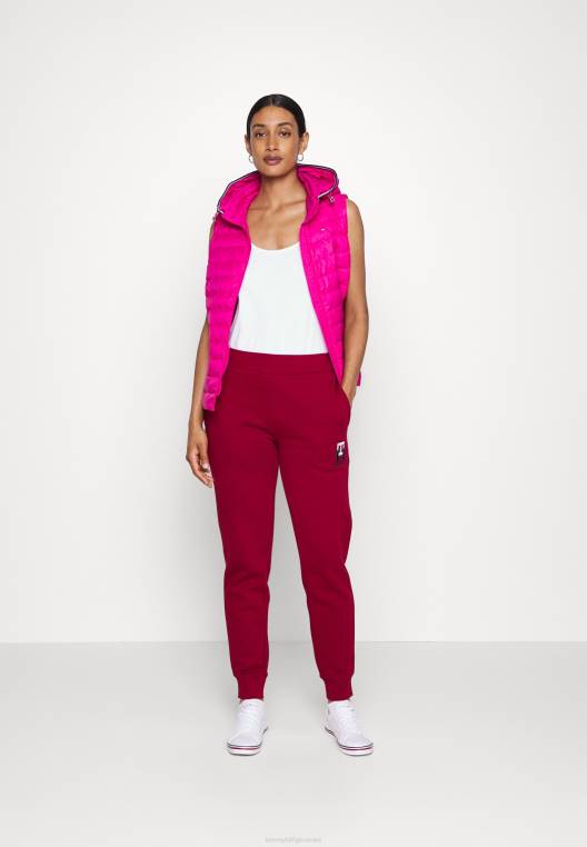 מכנסי אימונית מונוגרמה מחודדים NX205159 סוֹמֶק Tommy Hilfiger