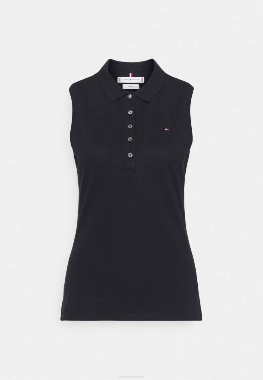 חולצת פולו דקה ללא שרוולים NX205165 כְּחוֹל Tommy Hilfiger