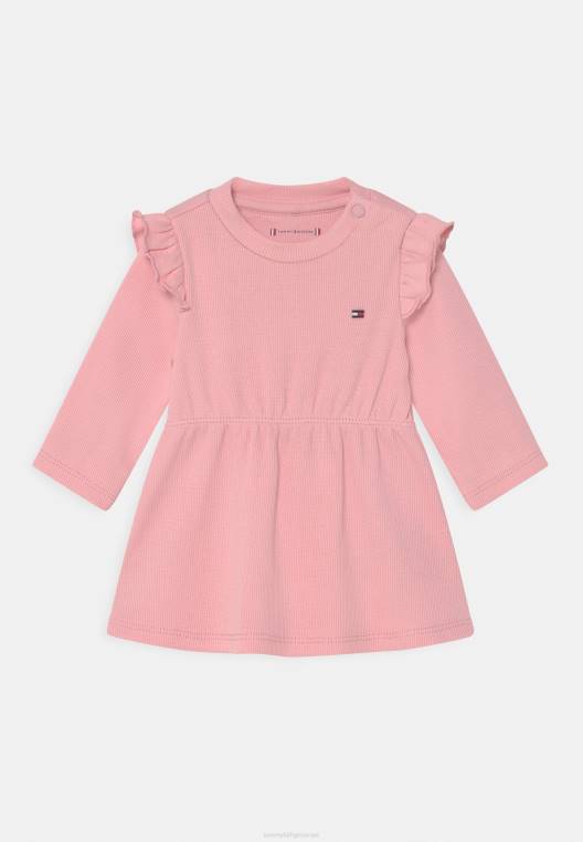 שמלת מלמלה לתינוק שמלת ג'רסי NX205177 גוון ורוד Tommy Hilfiger