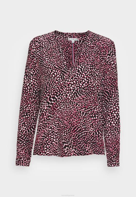 חולצה חולצה NX205181 אדום/לבן/שחור Tommy Hilfiger