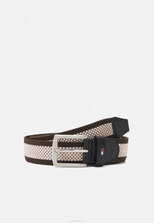 חגורה אלסטית דנטון NX205183 חום כהה / אקרו Tommy Hilfiger