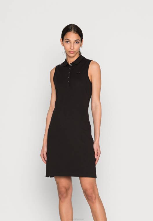 שמלת חולצה דקה NX205185 שָׁחוֹר Tommy Hilfiger