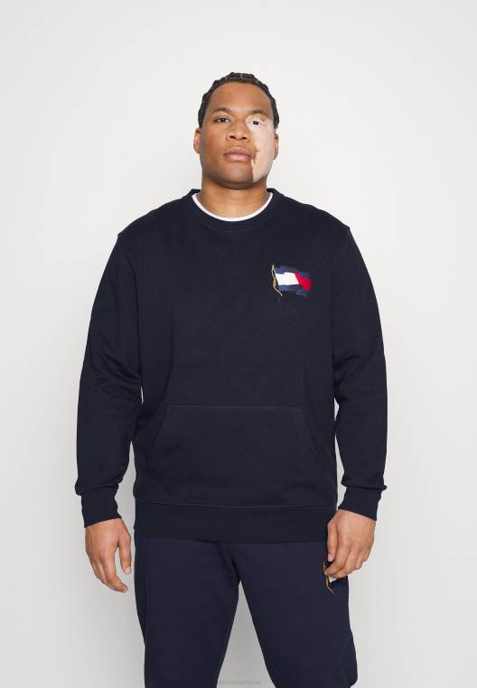 סווטשירט קז'ואל עם צווארון NX205194 שמיים מדבריים Tommy Hilfiger