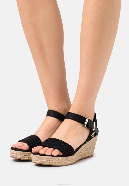 סנדלי פלטפורמה NX205202 שָׁחוֹר Tommy Hilfiger