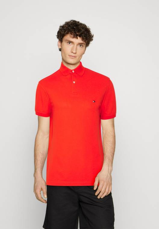 חולצת פולו רגילה NX205214 כתום חומצה Tommy Hilfiger