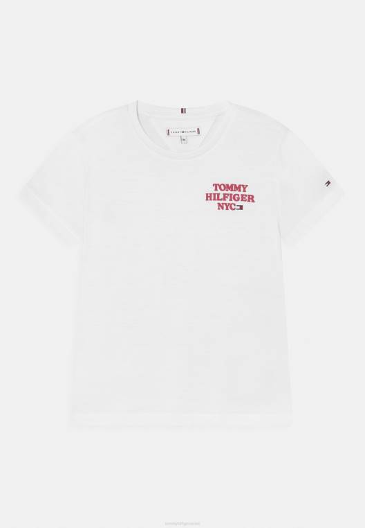 חולצת טריקו גרפית בהדפס טי NX205251 לבן Tommy Hilfiger
