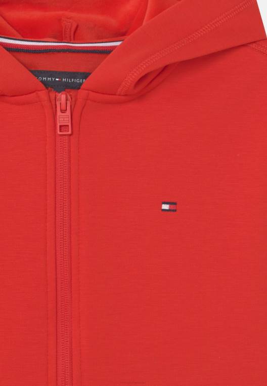 סווטשירט רך עם רוכסן NX205255 אָדוֹם Tommy Hilfiger