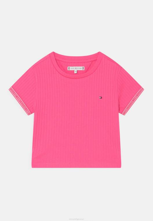 טי שירט בסיסית NX205267 התראה ורודה Tommy Hilfiger