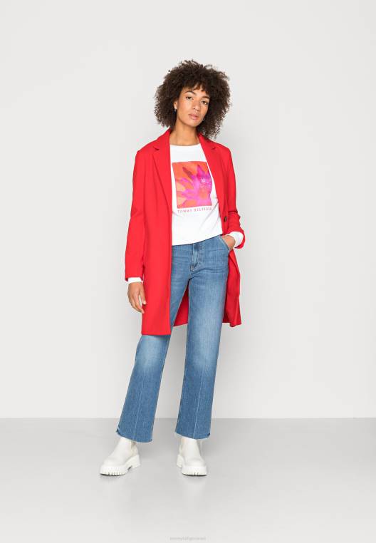 סווטשירט פתוח פרחוני NX205282 אופטי לבן Tommy Hilfiger