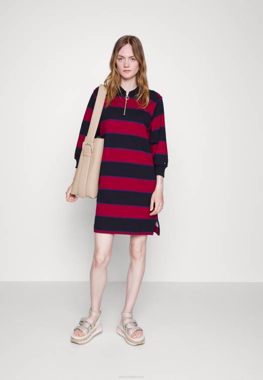 שמלת יום שמלת רוגבי קצרה NX205302 רויאל ברי Tommy Hilfiger