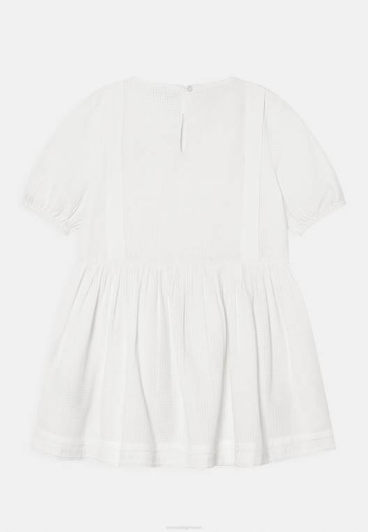 שמלת חולצת שמלת דובי רשת NX205303 לבן עתיק Tommy Hilfiger