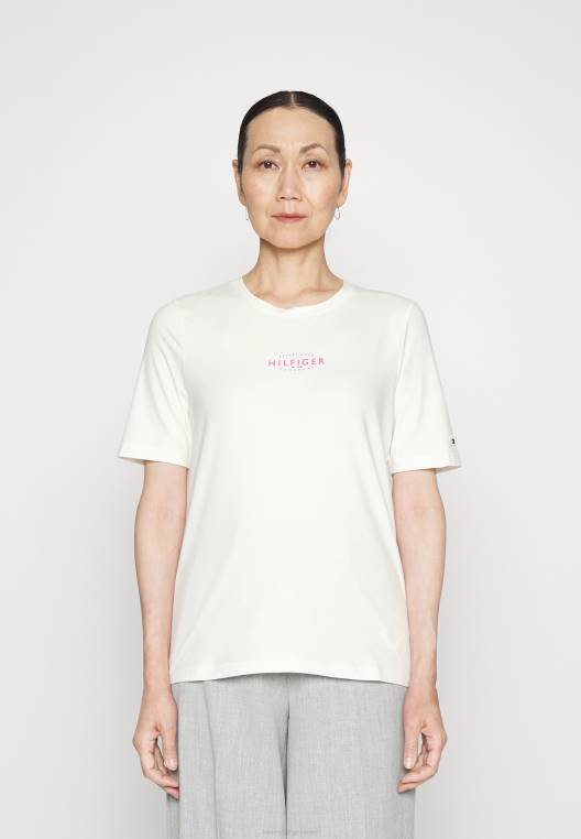 חולצת טריקו ממותגת חדשה NX205346 אקרו Tommy Hilfiger