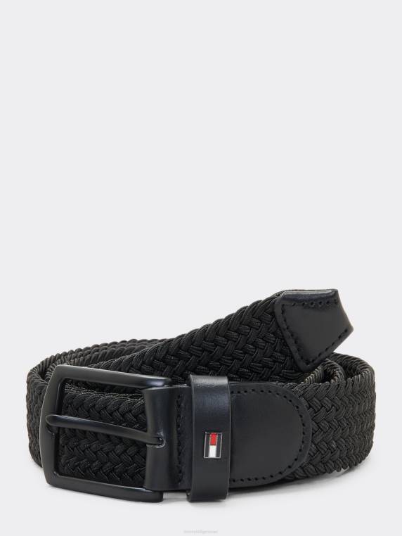 חגורה קלועה אלסטית דנטון NX20534 שָׁחוֹר Tommy Hilfiger